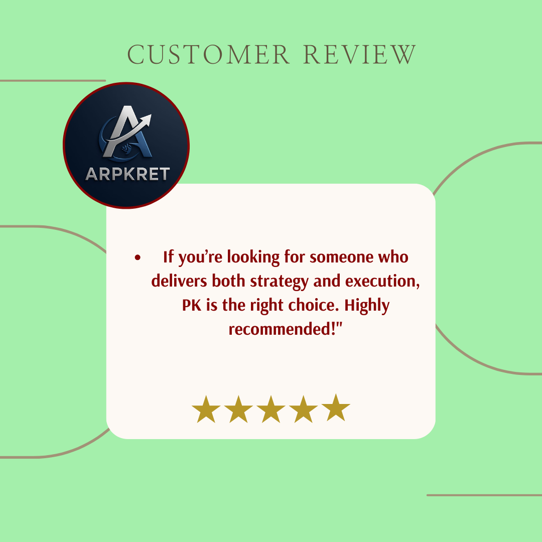 if you’re looking for someone who delivers both strategy and execution, pk is the right choice. highly recommended!