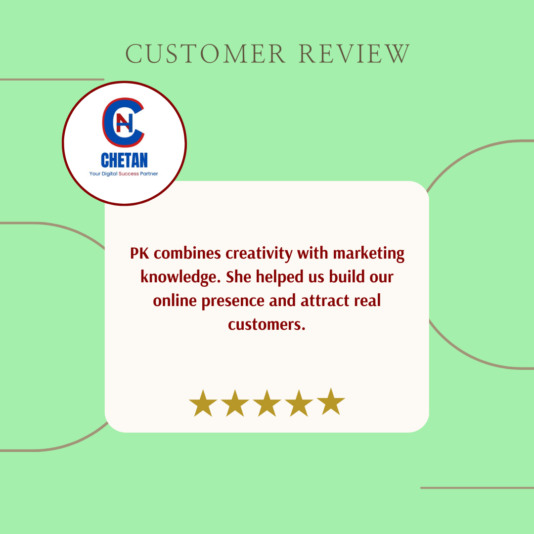 pk combines creativity with marketing knowledge. she helped us build our online presence and attract real customers.